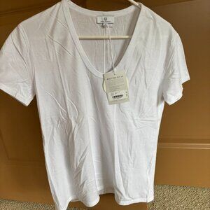 White Scoop Neck Tee